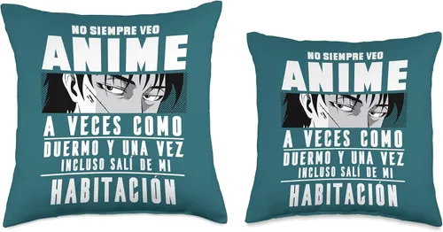 Vista 3 de Regalos Originales Manga Anime Para Chicas Chicos No Siempre Veo Anime para Ver Manga Mujer Hombre Adulto Almohada 16 x 16 pulgadas, Multicolor