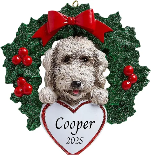 Vista 15 de Adornos personalizados para árbol de Navidad 2025 para mascotas, Chihuahua con corona, recuerdo para los amantes de los perros de los cachorros