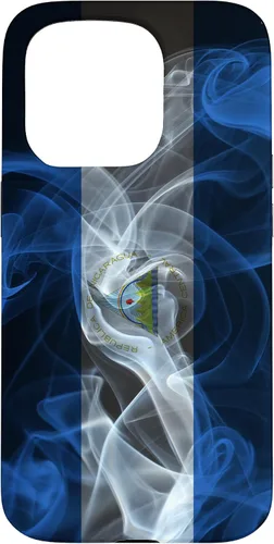 Vista 14 de iPhone 13 Pro Max Smoky Nicaragua Flag - Funda de orgullo nicaragüense estilo humo