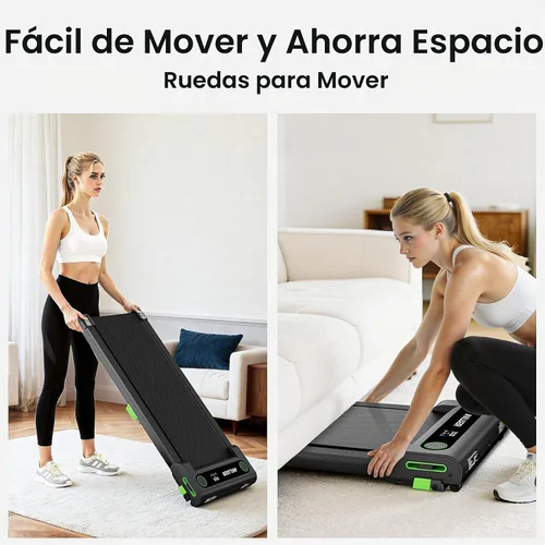 Vista 6 de AKLUER Walking Pad Treadmill with 12% Auto Incline Adjustable Handlebar Negro mate