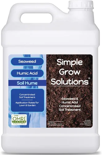 Vista 10 de Mezcla Orgánica de Ácido Húmico de Súper Algas Marinas - Algas Marinas Líquidas para Césped y Plantas - Hume del Suelo - Simple Grow Solutions