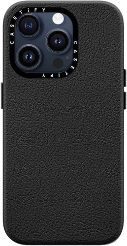 Vista 2 de CASETiFY Funda Pebbled para iPhone 15 Pro [texturizada/protección contra caídas de 4.9 pies/compatible con Magsafe] - Greige