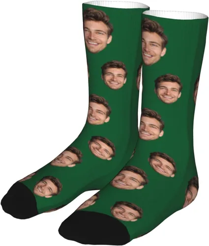 Vista 8 de Calcetines personalizados con foto para hombres y mujeres, calcetines personalizados con imagen unisex, calcetines con caras en ellos personalizados