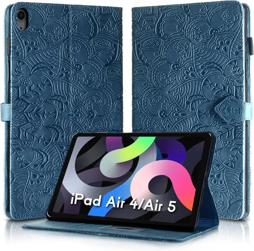 Vista 17 de Funda para tablet iPad Air de 11 pulgadas, diseño de diente de león con soporte para lápiz Apple, cierre magnético y recortes precisos, compatible