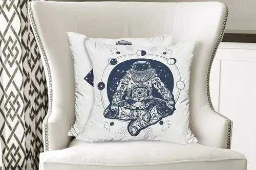 Vista 8 de Ambesonne Outer Space - Juego de 2 fundas de almohada decorativas para sofá, dormitorio, sala de estar, 16 pulgadas, astronauta abstractos