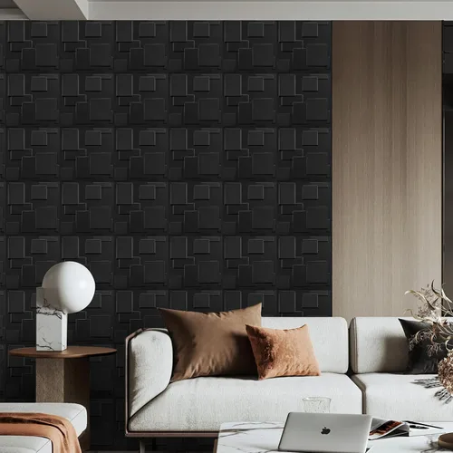 Vista 6 de Heikki Paquete de 30 paneles de pared 3D para decoración de pared interior, paneles de pared con textura de flores de PVC para sala de estar