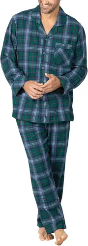 Vista 13 de PajamaGram Conjunto de pijama para hombre, clásico, 100% algodón Negro