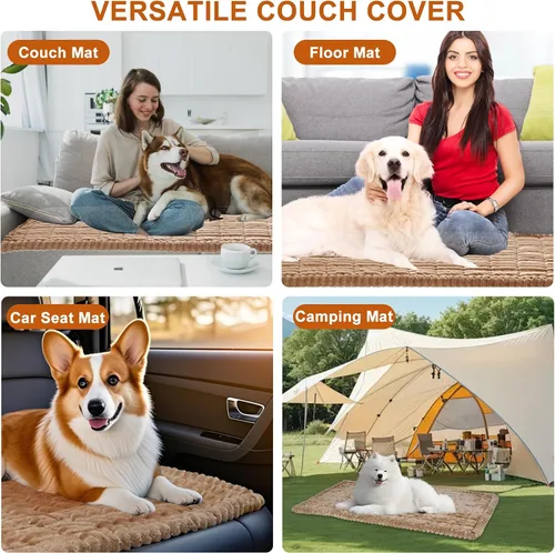 Vista 6 de PHOPHO Funda de sofá lavable para perros, protector de sofá para forma de L, funda de manta antideslizante para perro, tapete amigable para mascotas
