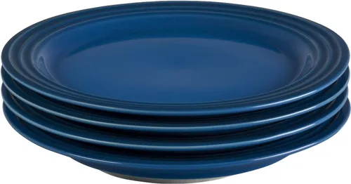 Vista 6 de Le Creuset Juego de 4 platos de ensalada de gres, 8.5" cada uno, Caribe