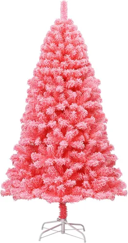 Vista 22 de GOFLAME Árbol de Navidad artificial de 4 pies con soporte de metal plegable
