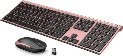 Vista 11 de Teclado y mouse inalámbricos, Vssoplor 2.4GHz recargables, combo compacto silencioso de tamaño completo con receptor Nano USB para Windows, laptop