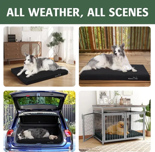Vista 4 de KHONSU PET Cama duradera para perros al aire libre, impermeable, resistente al agua, para jaula de perro de hasta 130 libras, XXXL para perros