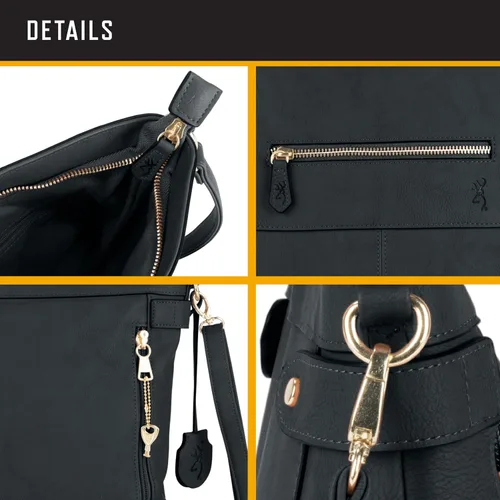 Vista 6 de Browning Women's Concealed Carry Catrina Purse, Premium Holstered Handbag With Safety Locking Option Negro
