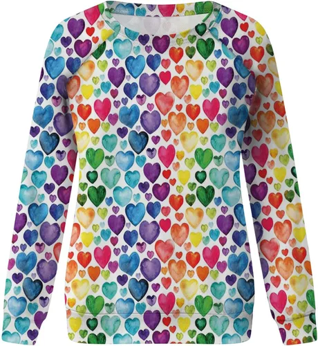 Vista 19 de Sudadera de manga larga con estampado de leopardo y corazón para mujer, para el día de San Valentín, sin botones, para niñas, regalos