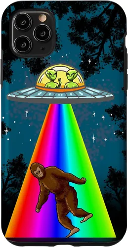 Vista 11 de Funda de regalo para iPhone 14 Alien Bigfoot Sasquatch con diseño de OVNI Galaxy Space Lover