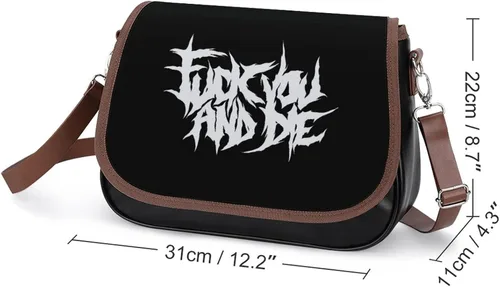 Vista 2 de Fuck You and Die - Bolso bandolera de poliuretano para mujer