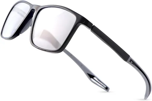 Vista 8 de LJIMI Gafas de sol de lectura fotocromáticas progresivas multifocal, bisagras de resorte, lentes de bloqueo de luz azul, lentes de transición