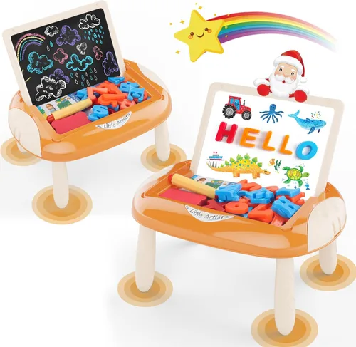 Vista 8 de Cokzer Juguetes para niños de 1 a 2 años, juguete para niños pequeños con letras y números magnéticos, juguetes educativos y de aprendizaje