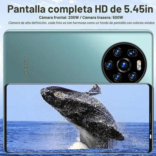 Vista 4 de KIKYO Teléfonos inteligentes desbloqueados, LANDVO mate40 pro 5.45 pulgadas pantalla HD teléfono Android, teléfono celular desbloqueado dual SIM