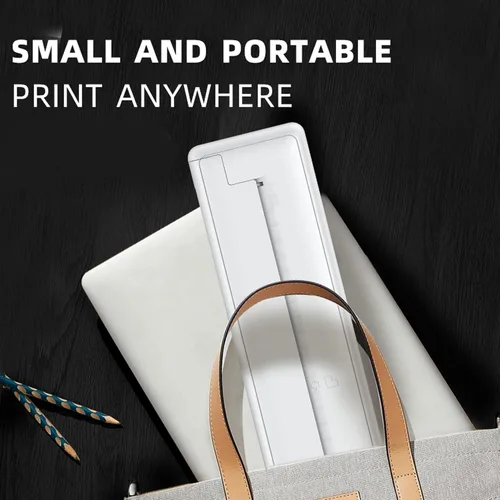 Vista 2 de Bewinner Impresora térmica A4 Bluetooth - Mini impresora sin tinta de 200 ppp, impresora térmica inalámbrica recargable portátil para escuela