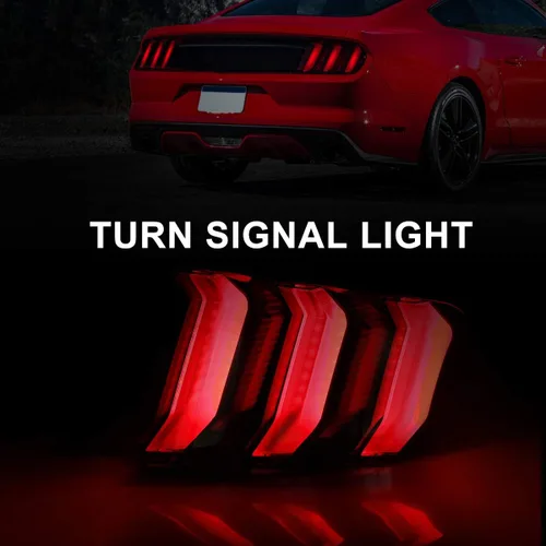 Vista 8 de Nixon Offroad Conjunto de luces traseras LED para Ford Mustang 2015-2023, estilo Euro, par de luces traseras LED Mustang con intermitentes