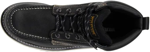 Vista 4 de Wolverine Botas de trabajo con cuña y punta de acero para hombre Loader de 6" Negro