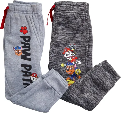Vista 3 de Nickelodeon Pantalones deportivos de Paw Patrol para niños, paquete de 2 pantalones deportivos de vellón Chase and Marshall (5-7)