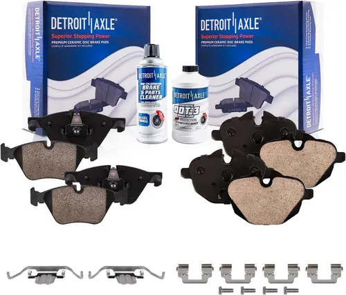 Vista 97 de Detroit Axle - Pinza de disco del lado del acompañante + pastillas de freno de cerámica de repuesto para Lexus HS250H Toyota RAV4 Prius V Scion xB