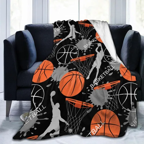 Vista 17 de Manta morada con patrón divertido de pelota de golf, ropa de cama suave, cálida y acogedora, manta de franela de vellón de felpa, regalos para niños