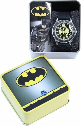 Vista 2 de Batman BAT9152 reloj para aprender la hora con banda de goma negro para niños