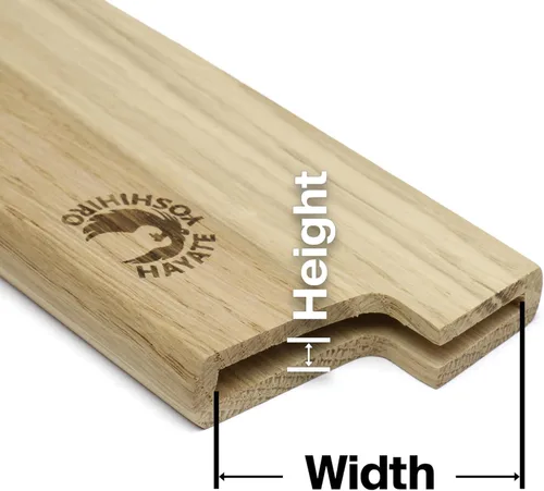 Vista 5 de Yoshihiro Protector magnético de hoja de madera de roble Saya para cuchillo Gyuto 7 IN (7.087 in)