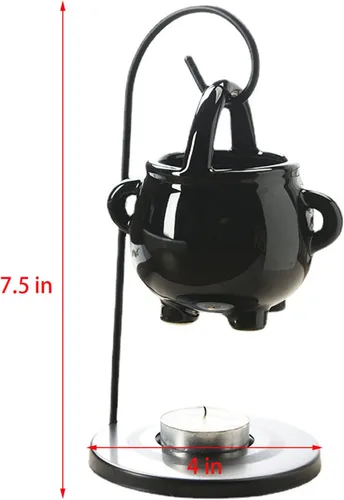 Vista 7 de Quemador de aceite esencial, quemador de cera derretida, quemador de aceite de caldero colgante, quemador de aroma de aromaterapia, difusor