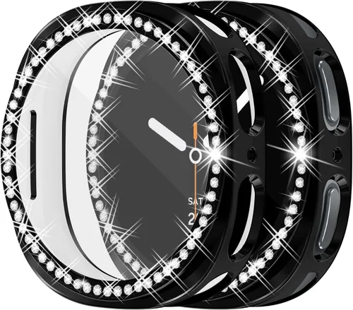 Vista 14 de Paquete de 16 unidades de protector de pantalla para reloj YUVIKE compatible con Samsung Galaxy Watch 5/4 40mm, funda suave TPU con destellos