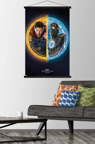 Vista 9 de Trends International Marvel Spider-Man: No Way Home - Póster de pared dúo, 22.4 pulgadas de largo x 14.7 pulgadas, versión enmarcada de madera