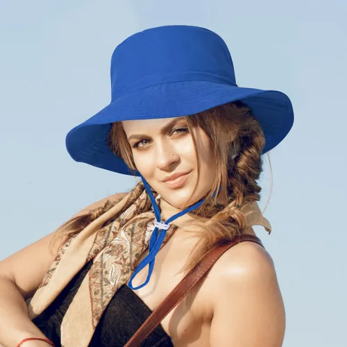 Vista 7 de Sombrero de sol de ala ancha para mujer, sombrero plegable de verano con protección UV para mujeres y niñas Blanco