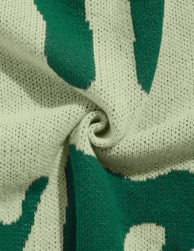 Vista 32 de ZAFUL Y2K - Suéter casual con estampado de llama estética para hombre, suéter de punto holgado, manga larga, cuello redondo