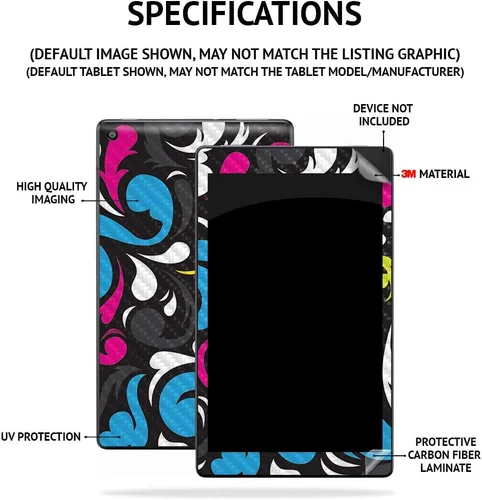Vista 2 de MightySkins - Skin de fibra de carbono compatible con Amazon Kindle Scribe (2022) - Andrómeda Acabado de fibra de carbono texturizado protector