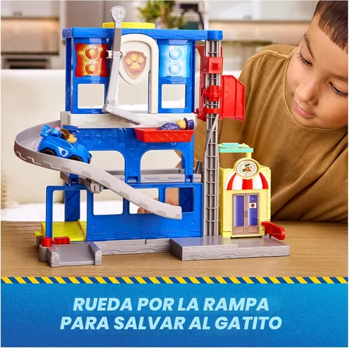 Vista 6 de Paw Patrol: Pup Squad, Search & Rescue HQ Playset con vehículo y 2 figuras