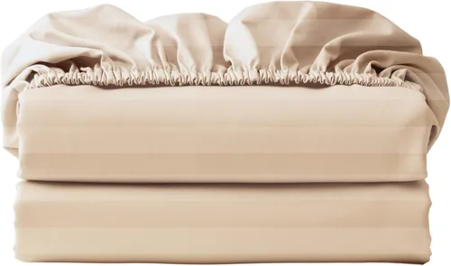 Vista 22 de 2 paquetes de sábanas ajustables 100% algodón egipcio tamaño TwinXL, sábana ajustable de 600 hilos de algodón, sábana bajera con bolsillo profundo