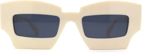 Vista 6 de SA106 Gafas de sol rectangulares con diseño geométrico de hoja de afeitar para mujer