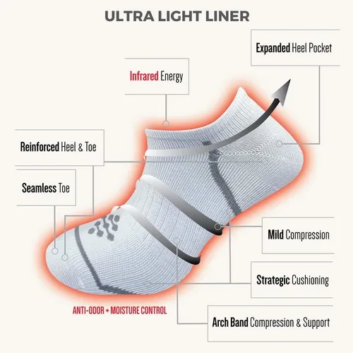 Vista 5 de Calcetines ligeros para hombre con hilo infrarrojo - LXL