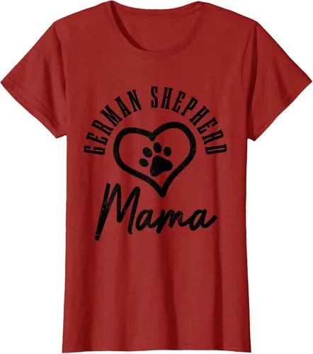 Vista 5 de Camiseta de pastor alemán para mujer, con diseño de pata de perro, pastor alemán, gris, S Asfalto