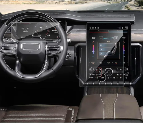 Vista 11 de Protector de pantalla de tablero Acadia 2024 2025 para GMC Acadia (Elevation/AT4/Denali) tablero de 11 pulgadas, vidrio templado 9H 2025, accesorios