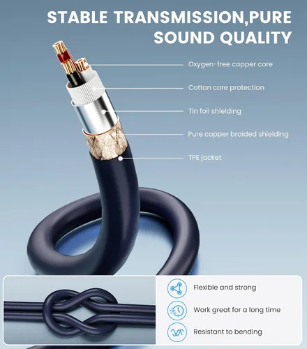 Vista 7 de Tisino Cable dual RCA a XLR, 2 RCA a 2 XLR macho HiFi Stereo Audio Conexión Cable de Camino - 3.3 pies 2 RCA to 2 XLR Male Stereo Audio Cable for