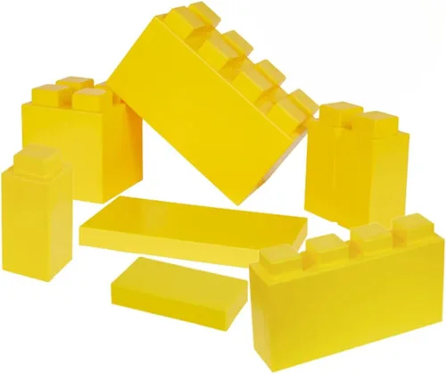 Vista 45 de EverBlock Paquete modular de plástico de tamaño natural de 3 x 3 pulgadas Bloques de construcción gigantes Fácil de conectar y reutilizar Uso