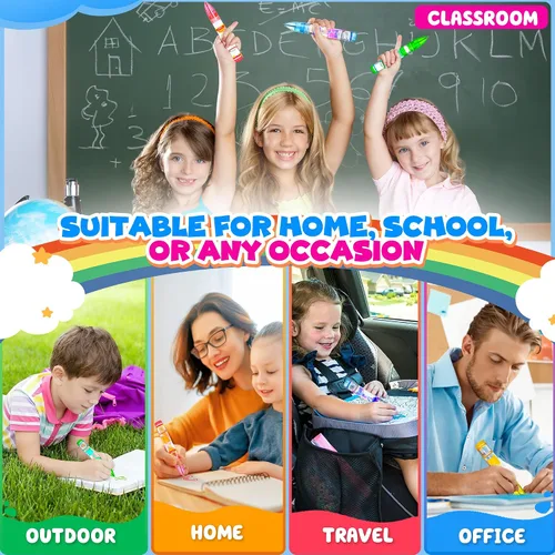 Vista 4 de 5 unidades de bolígrafo líquido Fidget juguetes sensoriales para niños y adultos, juguete de viaje en avión para niñas, niños, aula, escuela, caja