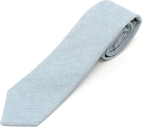 Vista 127 de Corbata delgada de algodón cambray para hombre, estilo desgastado texturizado - 2 1/2 pulgadas de ancho
