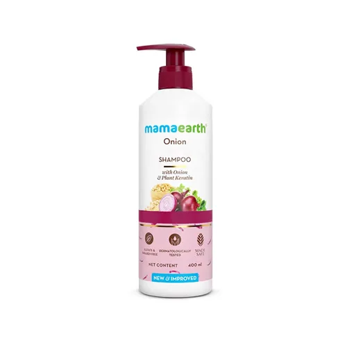 Vista 6 de MAMAEARTH Champú de cebolla con queratina de cebolla y plantas 8.45 fl oz (8.5 fl oz)