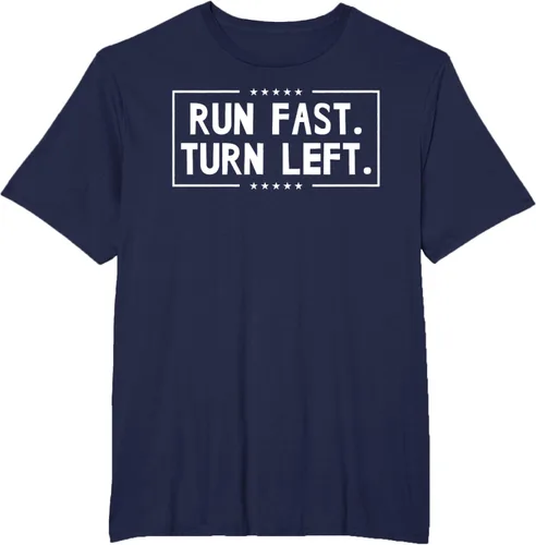 Vista 42 de Run Fast Turn Left - Camiseta para correr de pista y campo