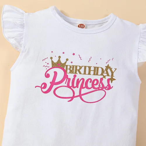 Vista 5 de Conjunto de 2 piezas de falda tutú de tul con burbujas y lunares para niñas pequeñas